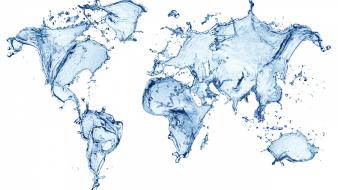Water world map wallpaper