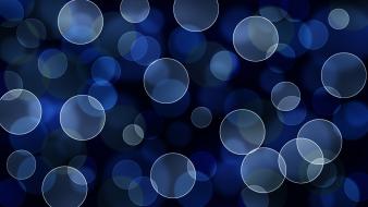 Abstract blue circles light orbs