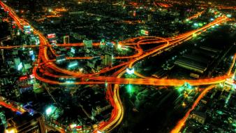 Cities cityscapes long exposure night