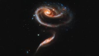 Galaxies outer space spirals wallpaper