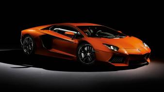 Orange lamborghini aventador