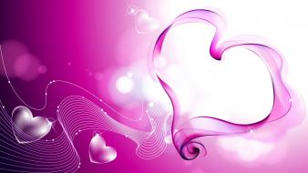 Pink love hearts wallpaper