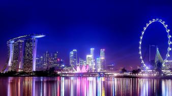 Singapore night view wallpaper