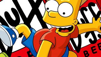 Bart simpson duff beer the simpsons cartoons wallpaper