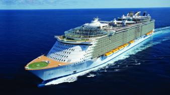 Caribbean cruise ocean ships waves wallpaper