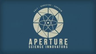 Aperture laboratories portal 2 simple background wallpaper