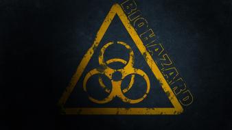 Biohazard danger sign yellow wallpaper