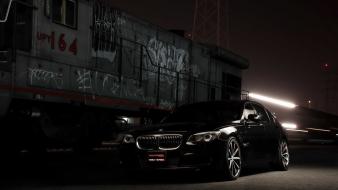 Bmw 5 series black cars night wallpaper