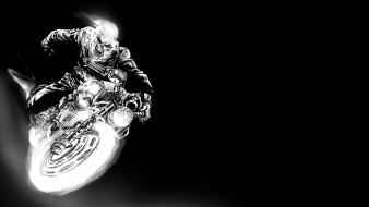 Ghost rider marvel comics artwork black background wallpaper