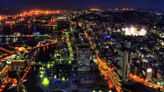 Japan yokohama cityscapes night view wallpaper