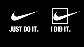 Just do it nike black background brands quotes wallpaper