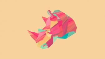 Justin maller abstract animals digital art rhinoceros wallpaper