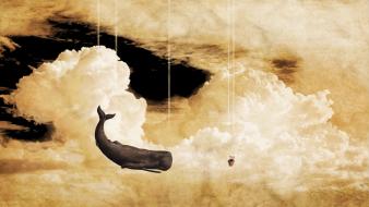 To galaxy abstract surreal art whale trail wallpaper