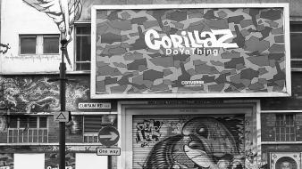 Converse gorillaz monochrome streets wallpaper