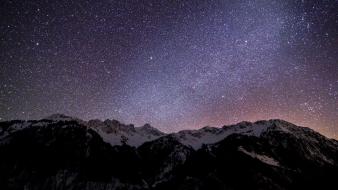 Forests long exposure mountains nature night