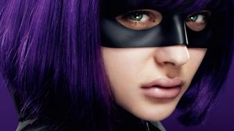 Girl kick-ass 2 domino mask purple hair wallpaper