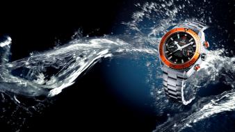 Omega watches po orange splashes wallpaper
