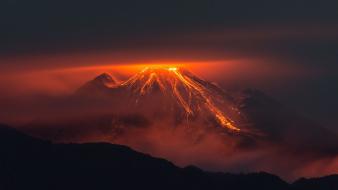Alto coca reserve fire lava mountains volcanoes wallpaper