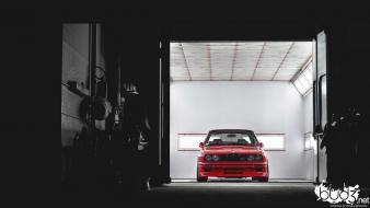 Bmw e30 m3 garage red wallpaper