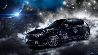 Domestic market subaru cars outer space wolves wallpaper