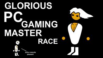 Master race zero punctuation black background console wallpaper