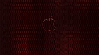 Apple Dark Red Glow wallpaper