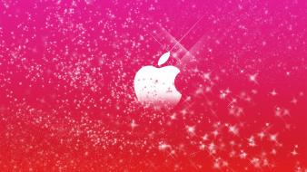 Apple Logo In Pink Glitters wallpaper