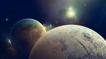 Outer space planets fantasy art