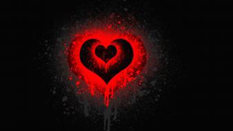 Artwork hearts red simple background symbols wallpaper