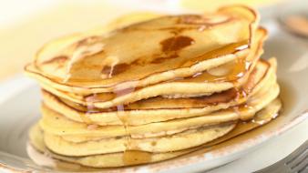 Breakfast food pancakes wallpaper