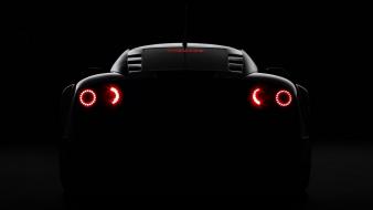 Cars dark background glowing rear angle view wallpaper