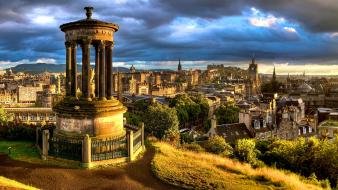 Edinburgh castle cities cityscapes city skyline wallpaper