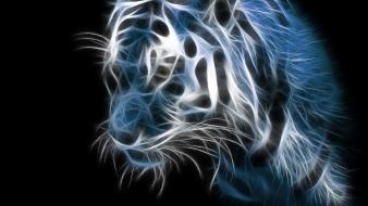 Fractalius animals tigers wallpaper