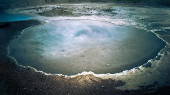 Geyser iceland geothermal landscapes natural wallpaper