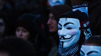 Anonymous v for vendetta masks wallpaper