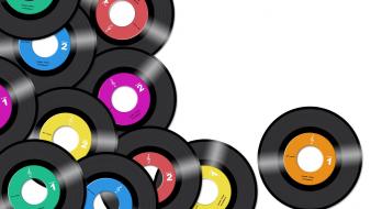 Design disc multicolor music wallpaper