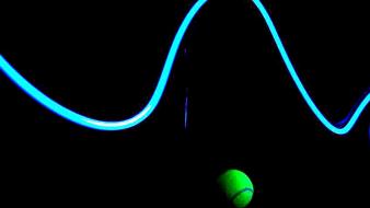 Light neon lamp tennis balls wallpaper