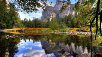 Lakes landscapes mountains reflections trees