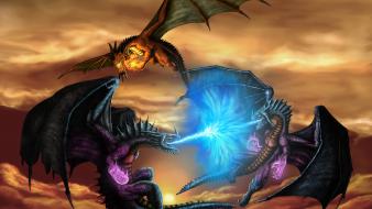 Darkness dragons fantasy art wrath wallpaper