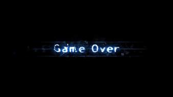 Game over light minimalistic typography wallpaper