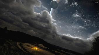 Landscapes planets science fiction stars