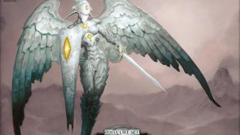 Magic the gathering platinum angel angels fantasy art wallpaper