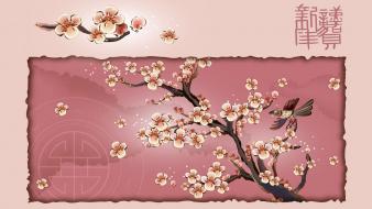 Sakura digital art wallpaper