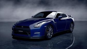 Gran turismo 5 nissan gtr r35 blue cars wallpaper