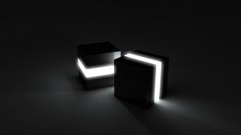 3d view cubes lights wallpaper