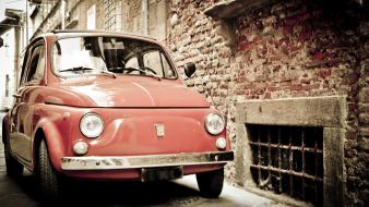 Fiat 500 italy cityscapes motorbikes wallpaper
