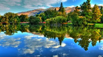Hdr photography lakes landscapes nature trees wallpaper