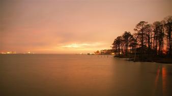 Hdr photography lakes landscapes sundown sunset wallpaper