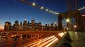 Cityscapes lights bridges wallpaper