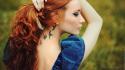 Women nature freedom dress redheads insomnia faces wallpaper